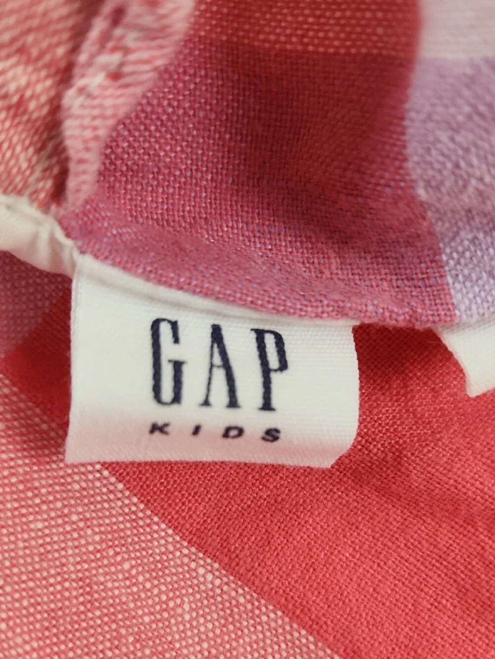 Gap Kids Checkered Ruffle Strap Sundress, Pink, Yellow, Green, Blue Small 6 7